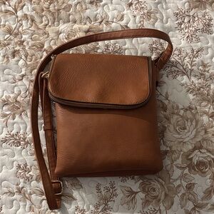 Jesse James conceal carry Brown Leather Crossbody Bag
